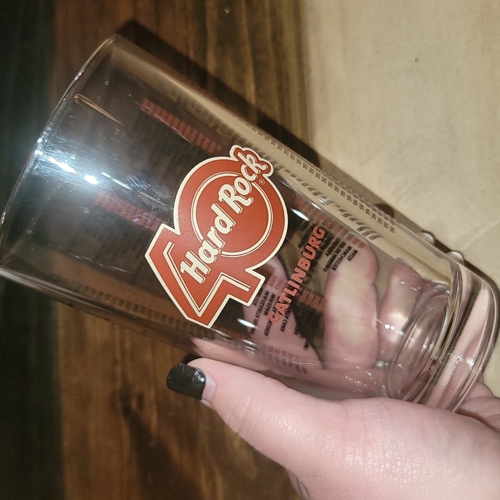 Hard Rock Cafe 40th Anniversary Glass Gatlinburg TN